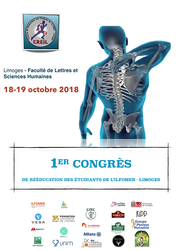 1er Congrès de Rééducation des Etudiants de l'ILFOMER Limoges - Affiche